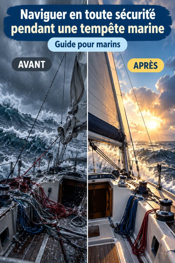 Naviguer en toute sécurité pendant une tempête marine